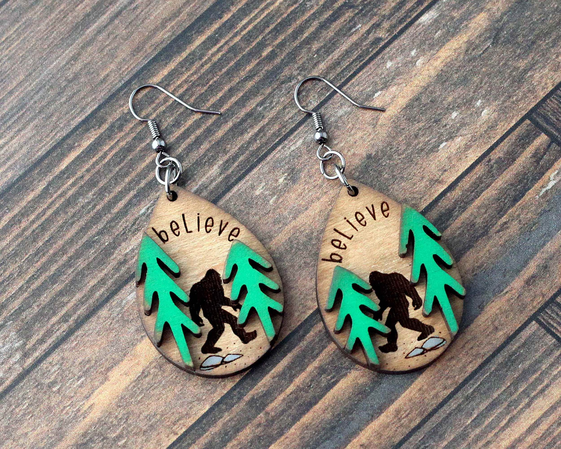bigfoot dangle earrings