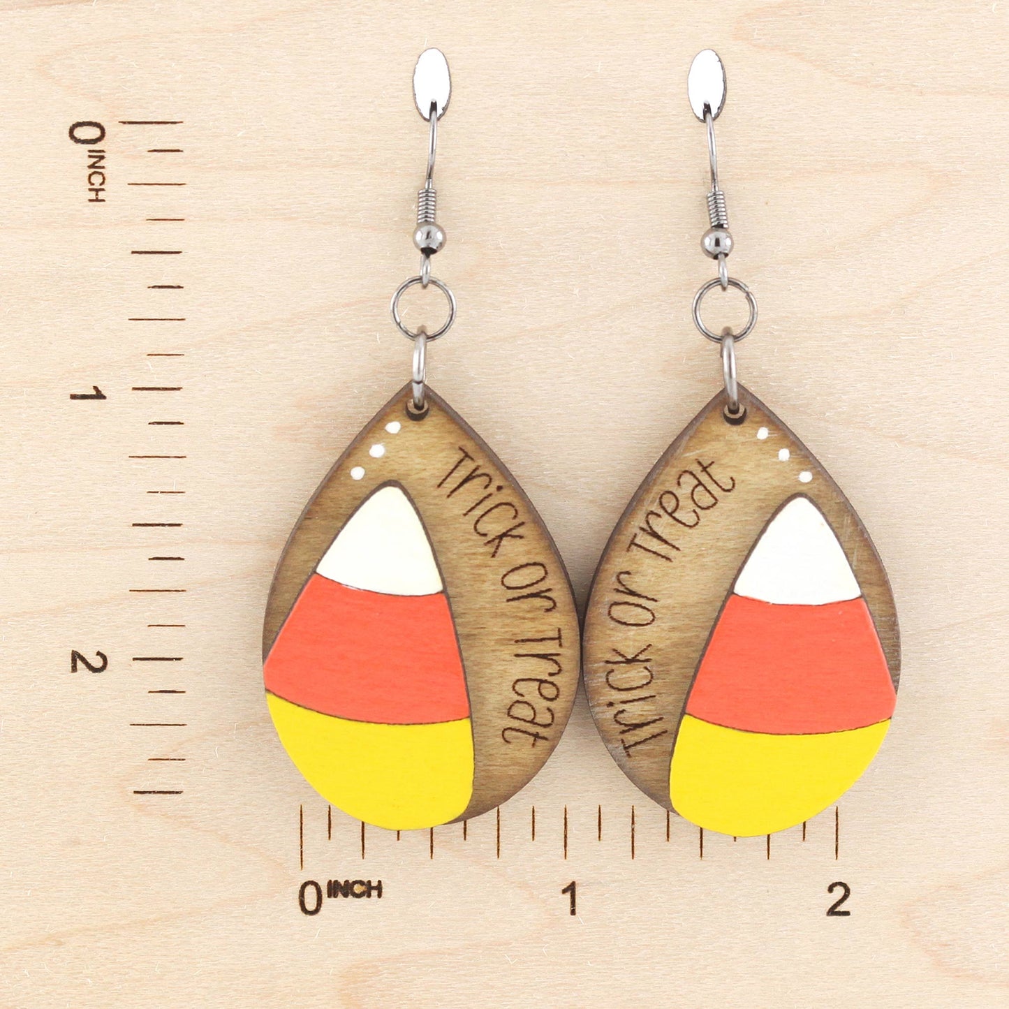 candy corn earrings