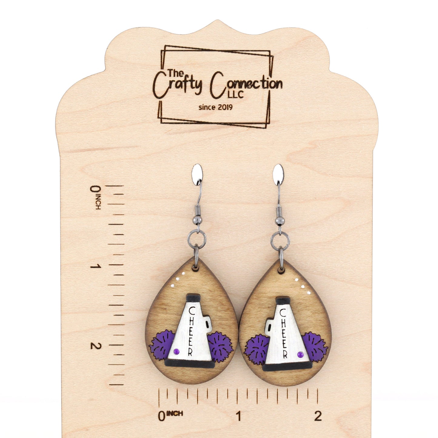 cheer mom earrings
