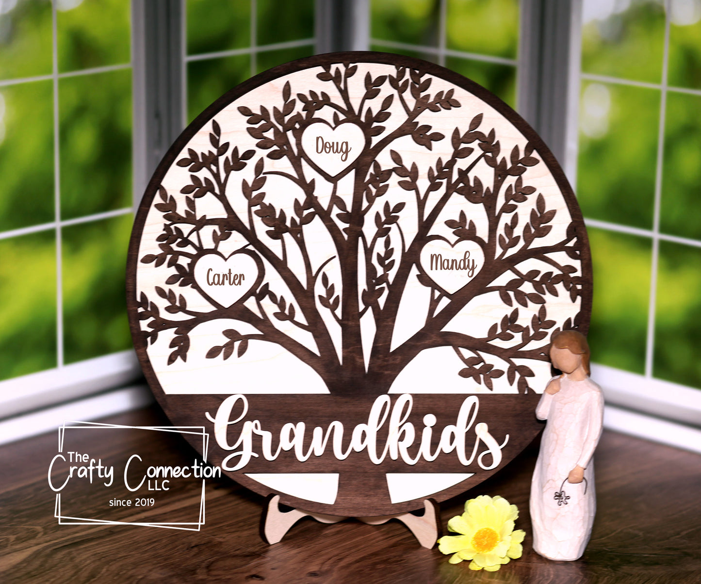 Grandkids Family Tree Wood Sign, Grandparents Sign, Mothers Day gift, Birthday Gift, Grandma Gift, Gift for Mom, Personalized with Names
