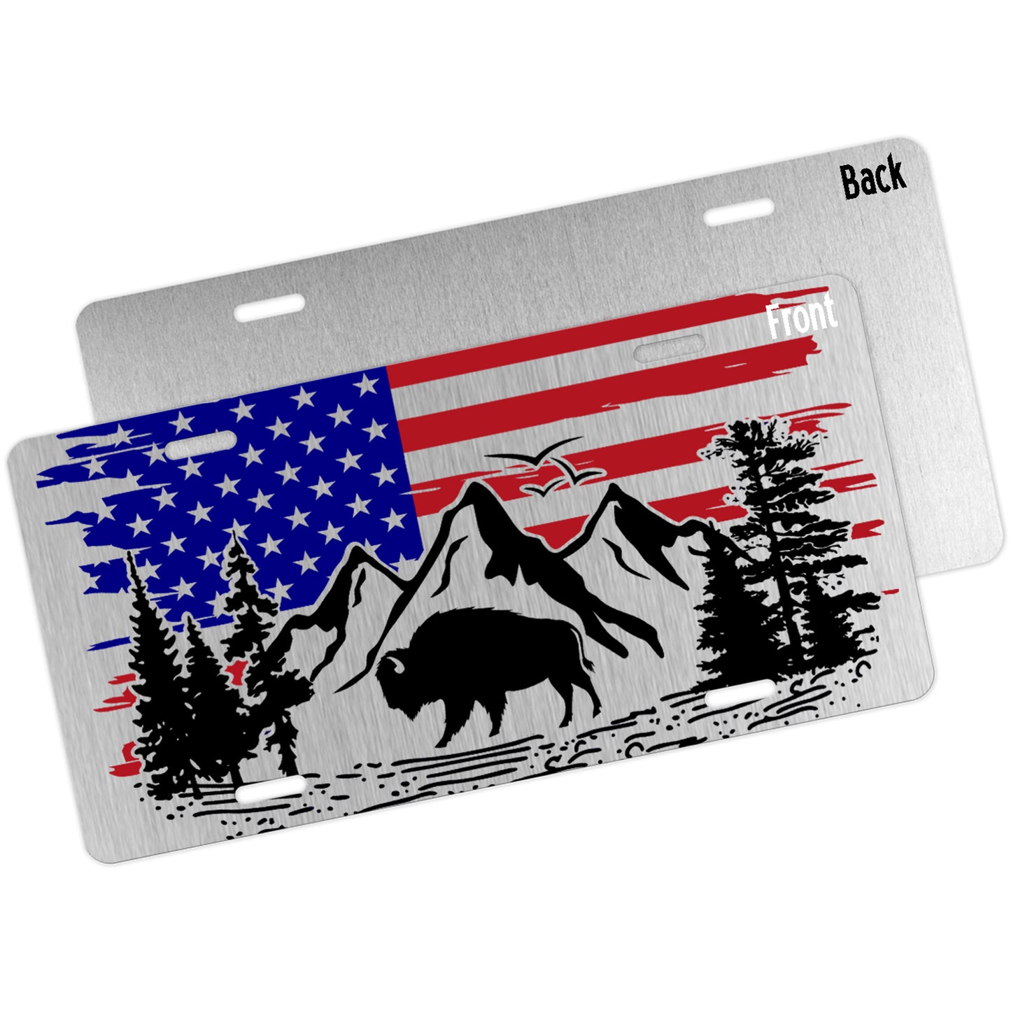 bison front license plate