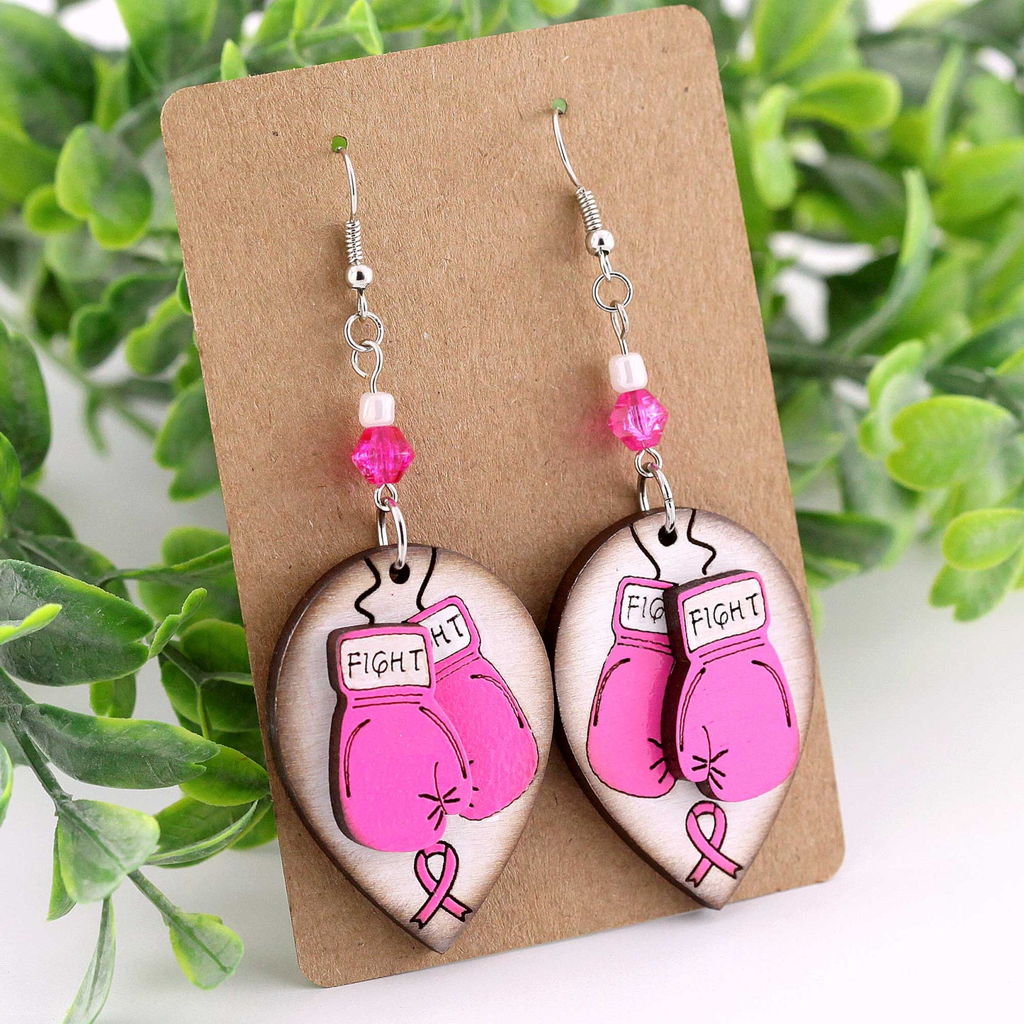 breast cancer earrings