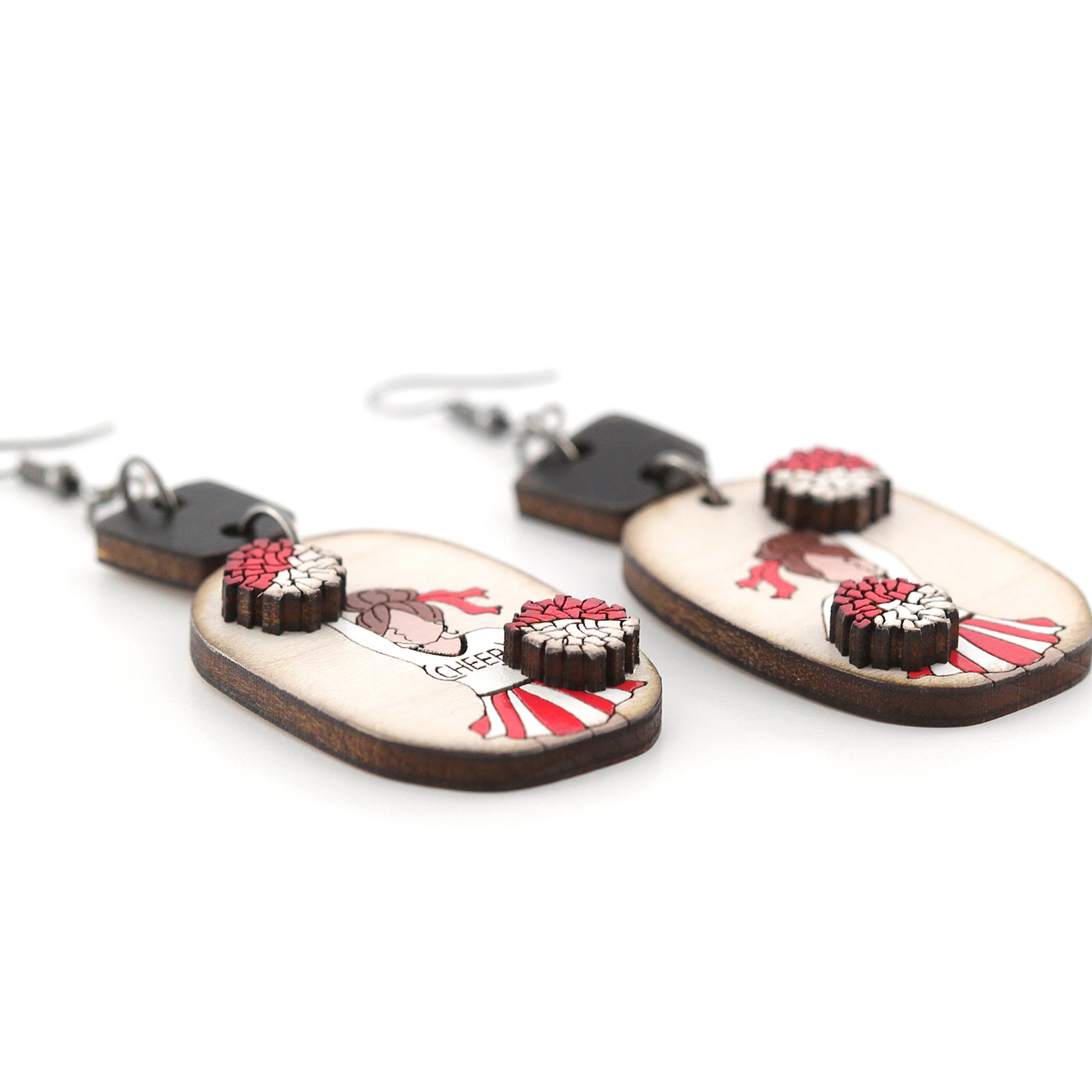 cheer mom earrings
