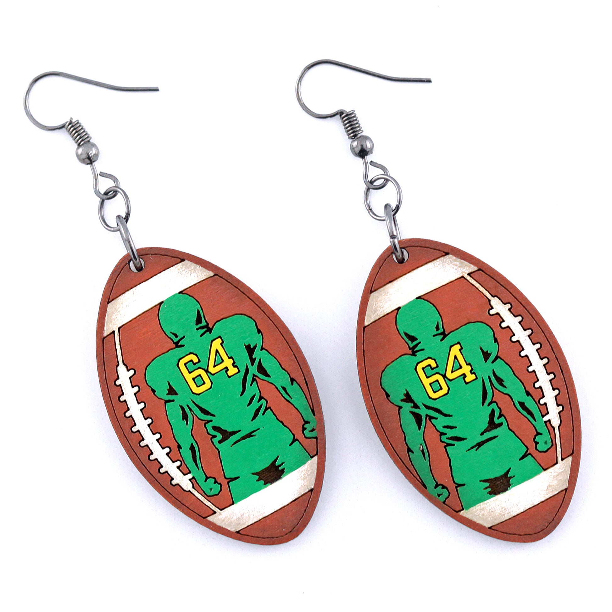 football earrings