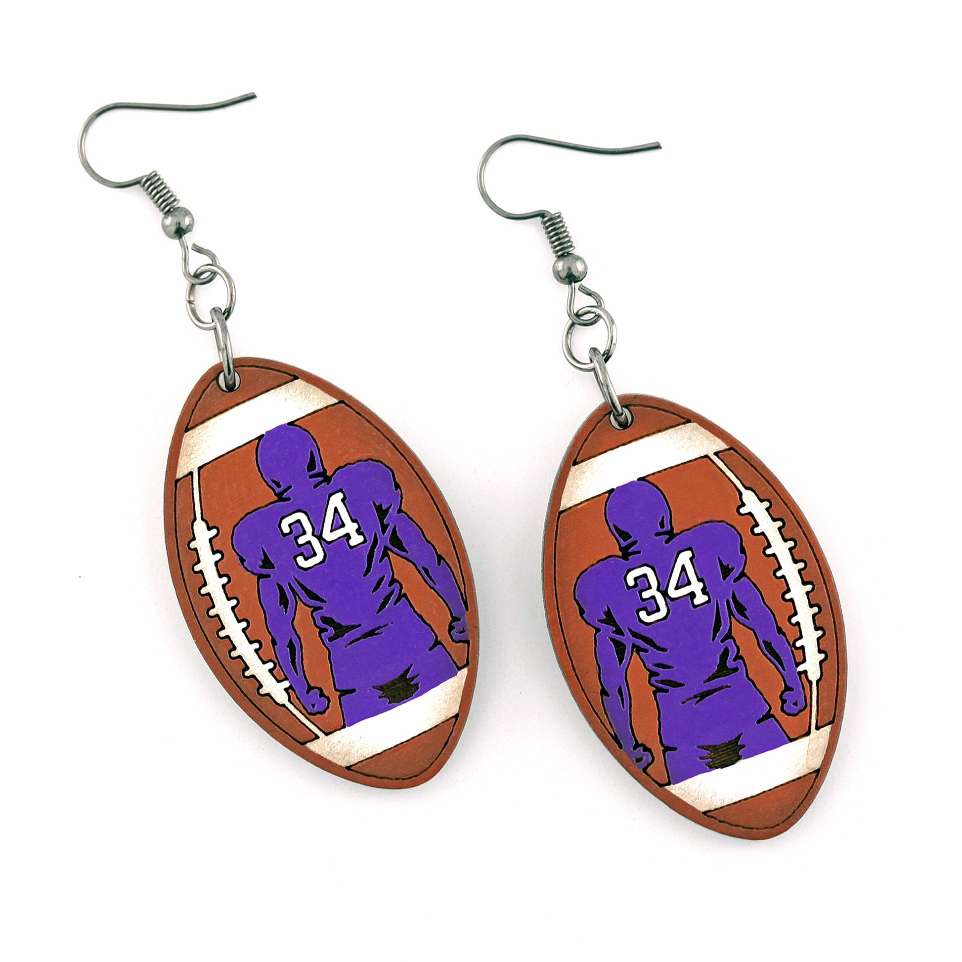 football earrings