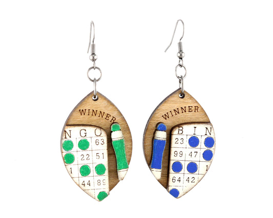 lucky bingo earrings