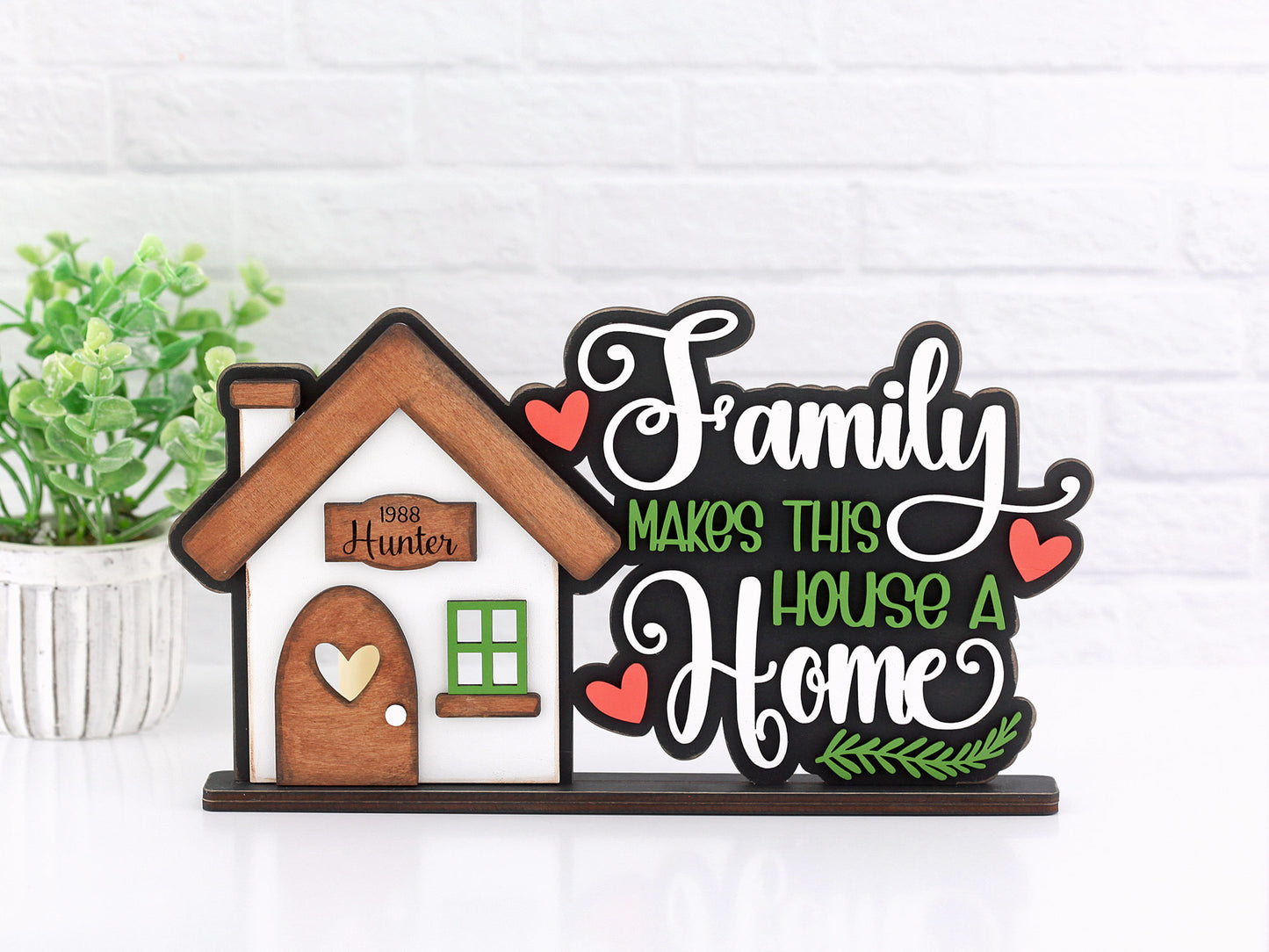 Family Home Decor, Bookshelf Decor as Personalized Gift, Family Makes ...