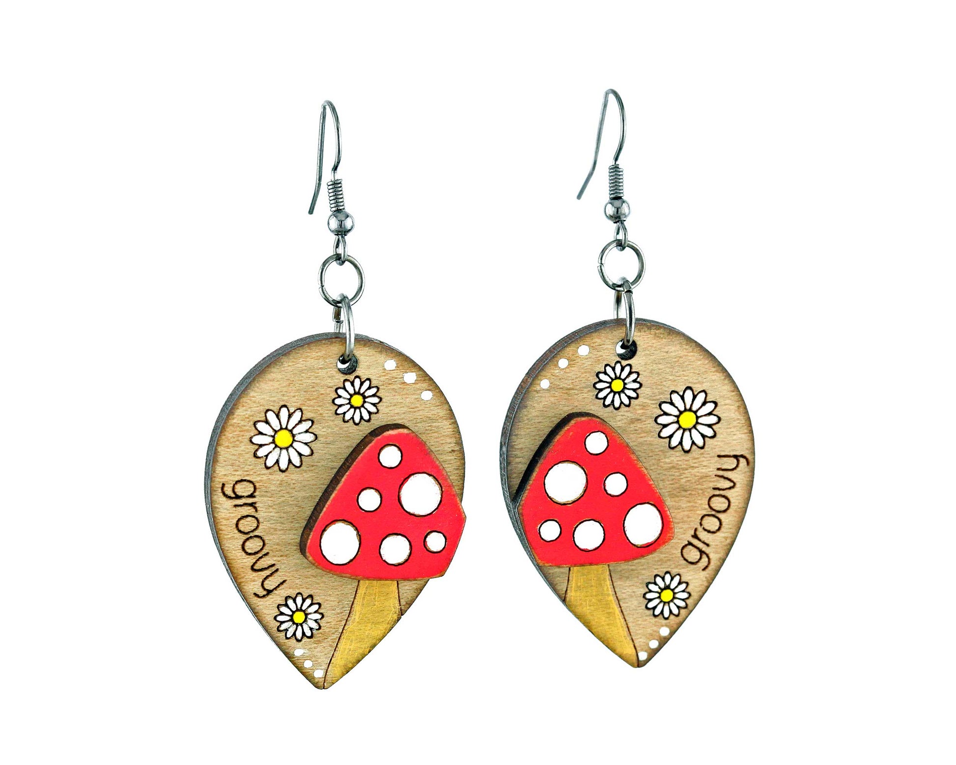 mushroom earrings