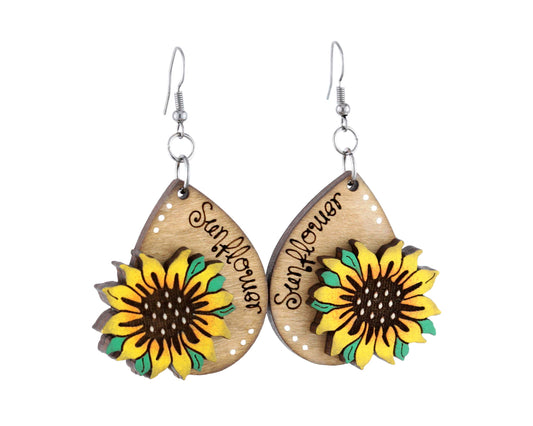 sunflower earrings